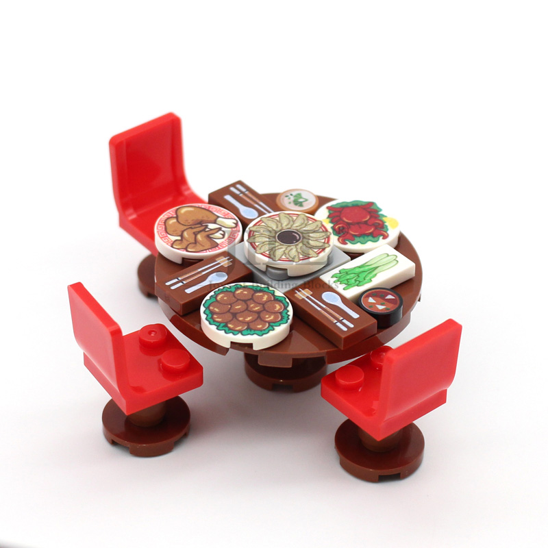 MOC Chinese Food Pattern Tile  - Board Game Ww2 review and price