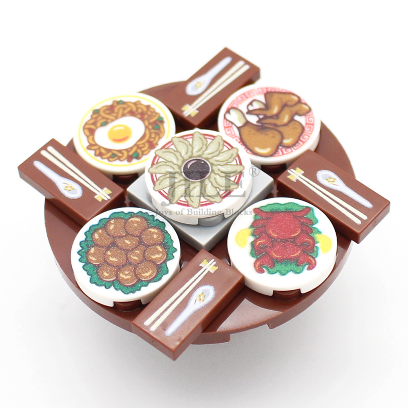 MOC Chinese Food Pattern Tile  - Board Game Ww2 review and price
